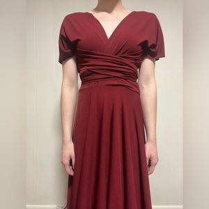 Formal convertible (tie-sleeve) dress